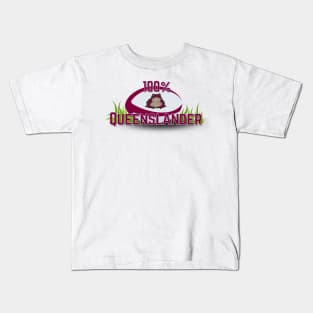 100% Queenslander - Rugby League State of Origin (Cane Toad) Kids T-Shirt